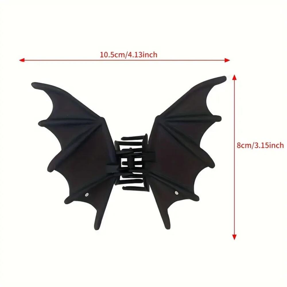 Gothic Bat Wing Hair Clip – Large Black Claw Clip for Women & Girls - Picture 5 of 5